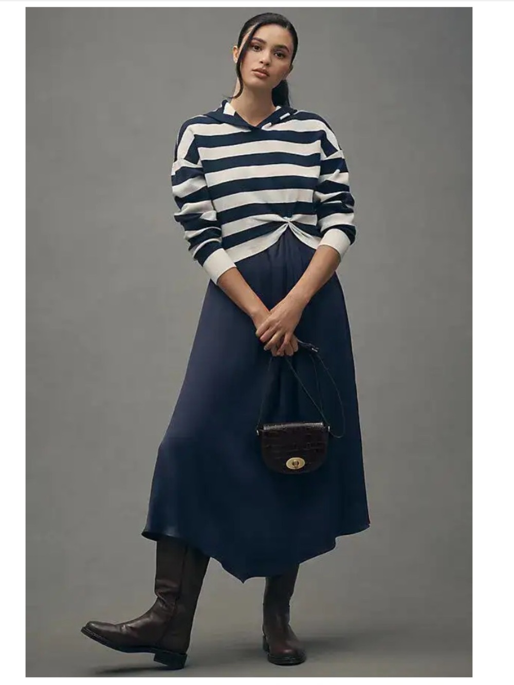 Anthropologie Gemini Twofer Sweater + Dress Set: Long-Sleeve Hooded Edition